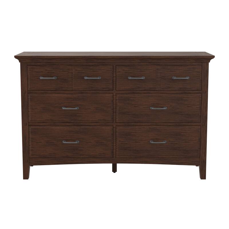 OSP Home Furnishings Modern Mission Queen Bedroom Set with 2 Nightstands and 1 Dresser