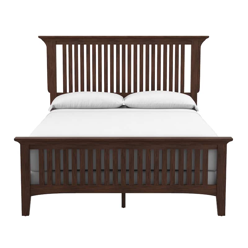 OSP Home Furnishings Modern Mission Queen Bedroom Set with 2 Nightstands and 1 Dresser