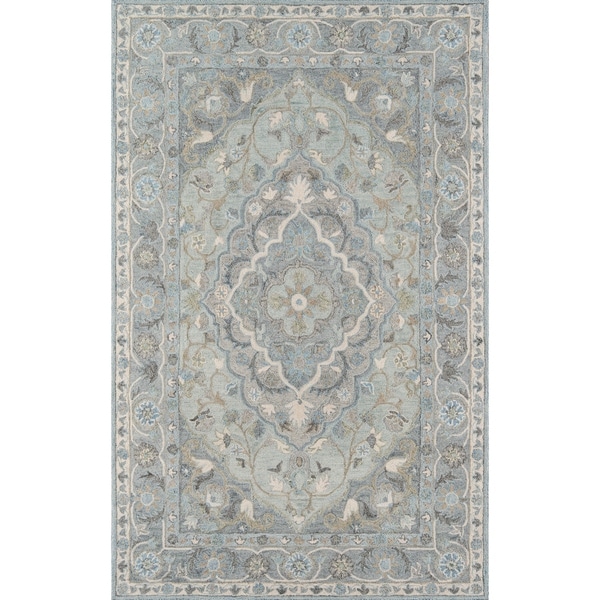 Momeni Tangier Wool Hand Tufted Blue Area Rug - 2' x 3'