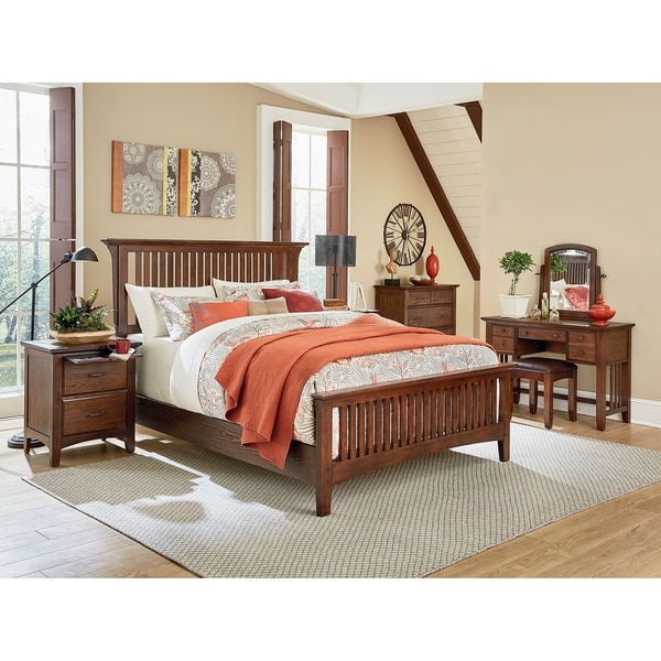 Shop INSPIRED by Bassett Modern Mission Queen Bedroom Set ...