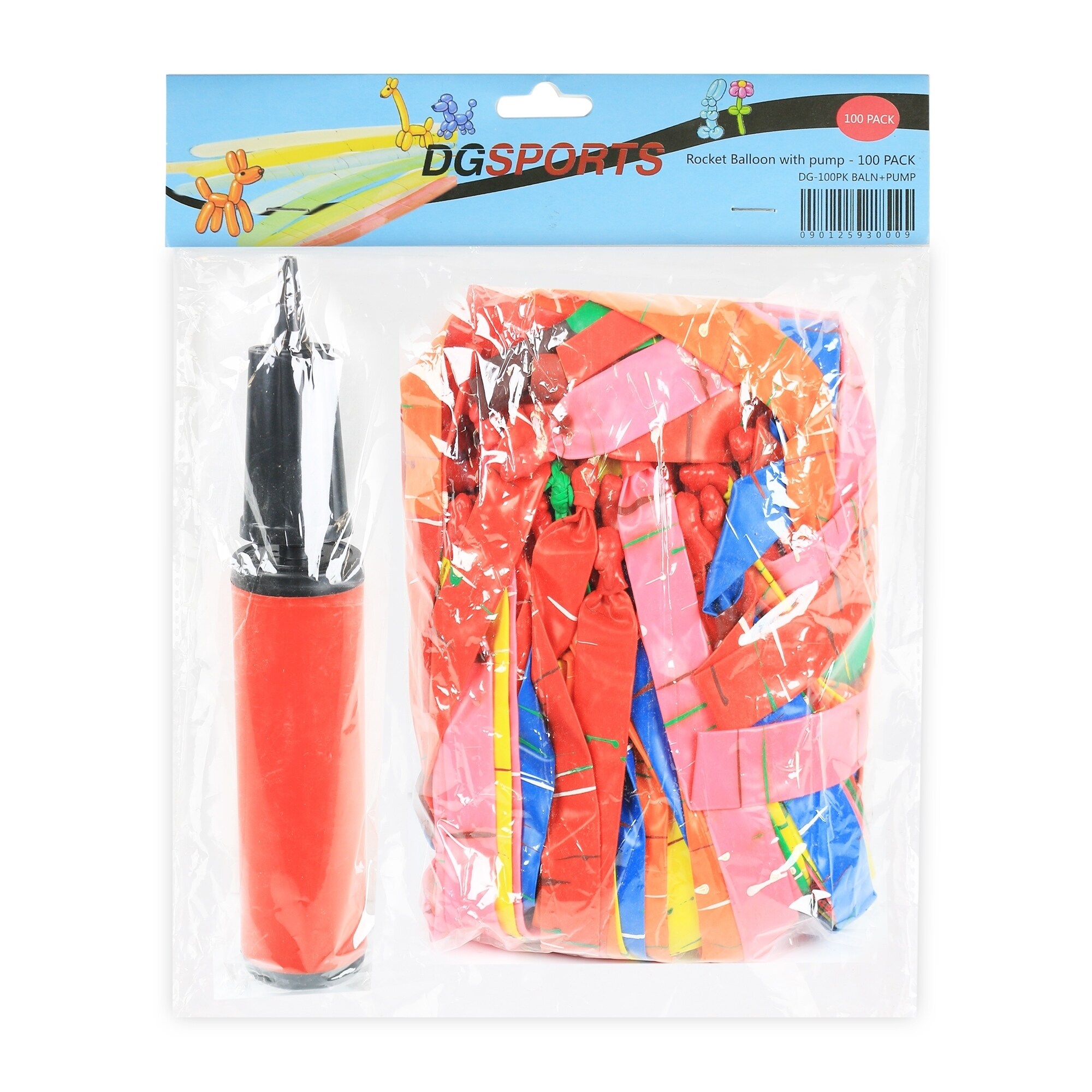 Ballonnen 15 Pack Rocket Balloons with Pump Assorted Colours Premium