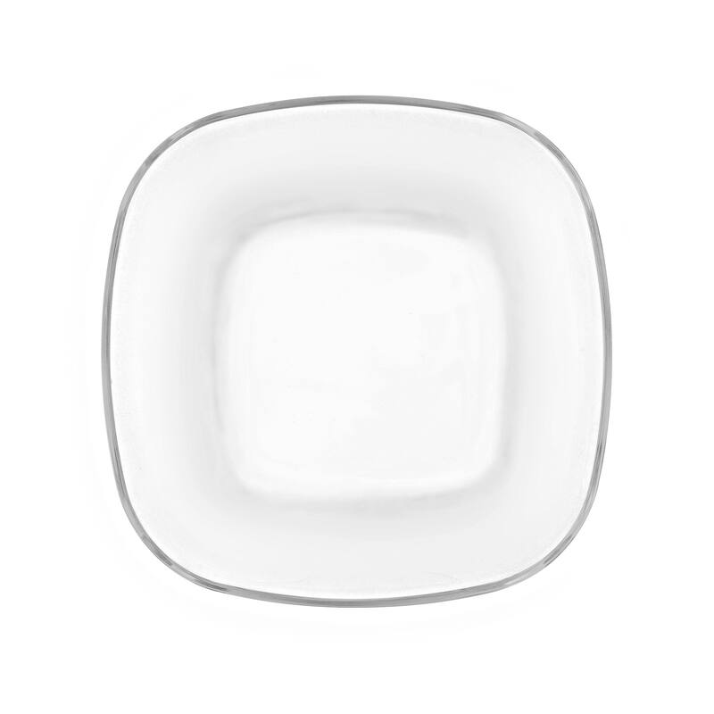Majestic Gifts European High Quality Glass Salad/ Dessert Square Plates- 5.5" Diameter- S/6