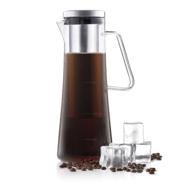 JoyJolt Fresco Cold Brew Coffee Maker, 1 Liter 32 Ounce Glass Tea