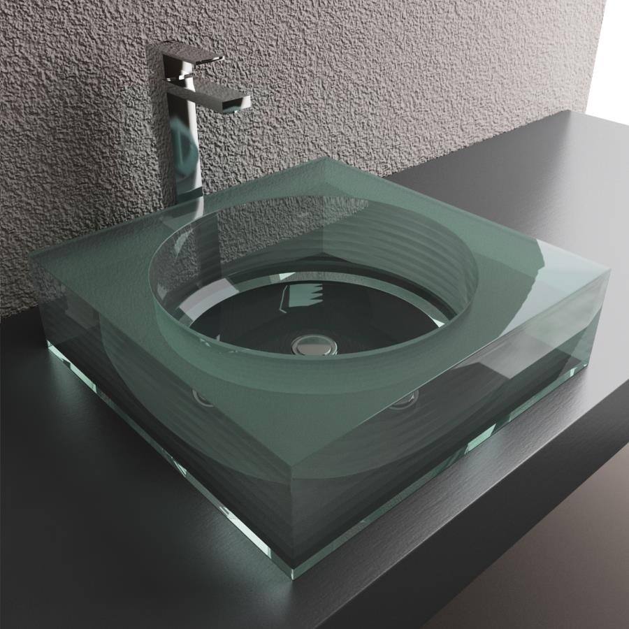 Square Layered Crystal Countertop Sink