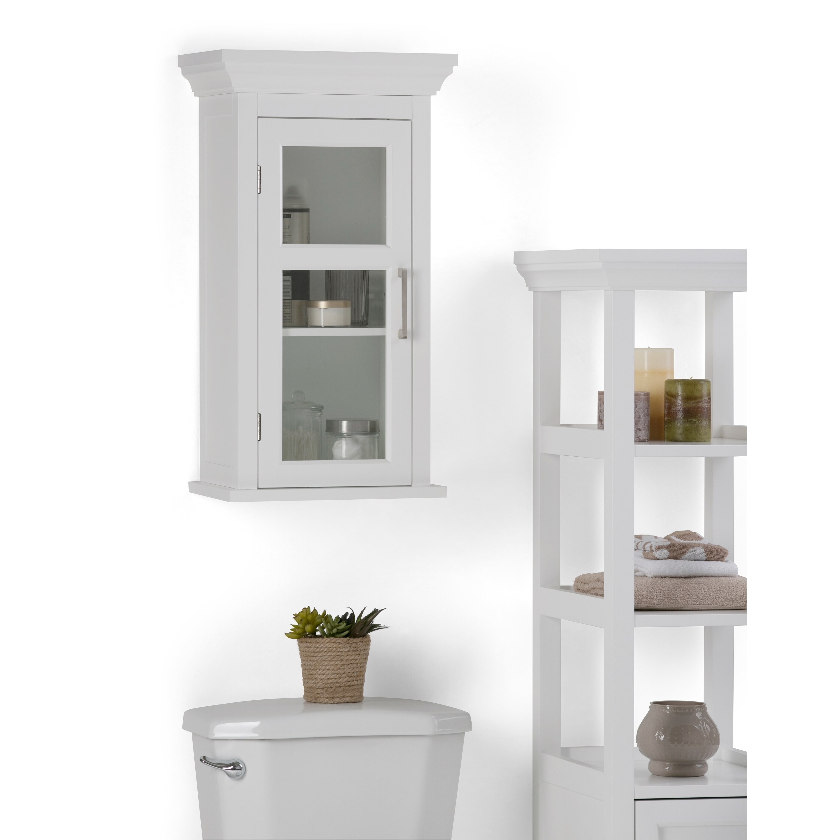 Shop Wyndenhall Hayes Single Door Bathroom Wall Cabinet In White Overstock 21176352