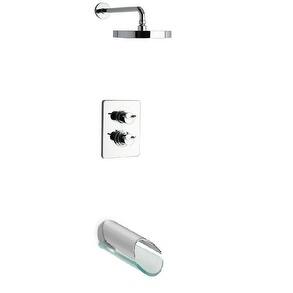 LaToscana Morgana Thermostatic Tub and Shower Set With 2-Way Diverter Volume Control