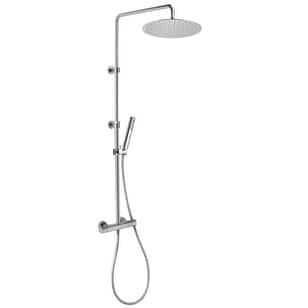 LaToscana Novello Adjustable Thermostatic Valve Shower Column with Hand Shower in Chrome