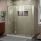preview thumbnail 15 of 28, DreamLine Unidoor-X 64 1/2 in. W x 34 3/8 in. D x 72 in. H Frameless Hinged Shower Enclosure - 34.38" x 64.5" - 34.38" x 64.5"