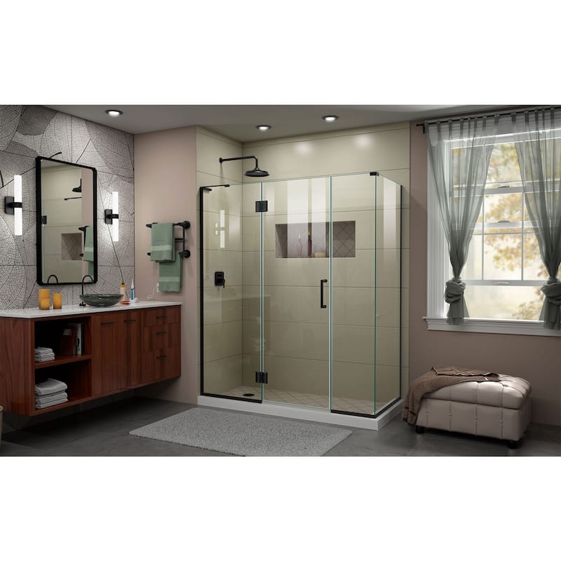 DreamLine Unidoor-X 64 1/2 in. W x 34 3/8 in. D x 72 in. H Frameless Hinged Shower Enclosure - 34.38" x 64.5" - 34.38" x 64.5"