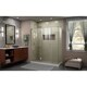 preview thumbnail 14 of 28, DreamLine Unidoor-X 63 1/2 in. W x 30 3/8 in. D x 72 in. H Frameless Hinged Shower Enclosure - 30.38" x 63.5" - 30.38" x 63.5"