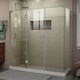 preview thumbnail 17 of 28, DreamLine Unidoor-X 69 1/2 in. W x 30 3/8 in. D x 72 in. H Frameless Hinged Shower Enclosure - 30.38" x 69.5" - 30.38" x 69.5"