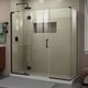 preview thumbnail 26 of 28, DreamLine Unidoor-X 69 1/2 in. W x 30 3/8 in. D x 72 in. H Frameless Hinged Shower Enclosure - 30.38" x 69.5" - 30.38" x 69.5" Satin Black Finish