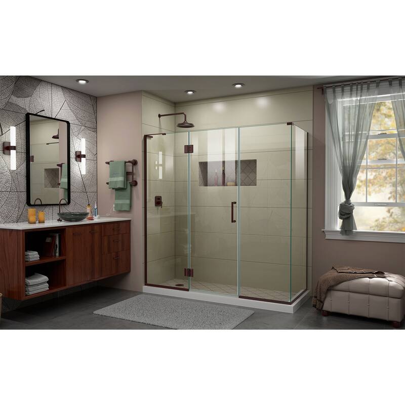 DreamLine Unidoor-X 70 1/2 in. W x 34 3/8 in. D x 72 in. H Frameless Hinged Shower Enclosure - 34.38" x 70.5"