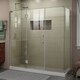 preview thumbnail 13 of 28, DreamLine Unidoor-X 70 1/2 in. W x 30 3/8 in. D x 72 in. H Frameless Hinged Shower Enclosure - 30.38" x 70.5" Brushed Nickel Finish