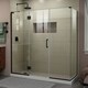preview thumbnail 27 of 28, DreamLine Unidoor-X 70 1/2 in. W x 30 3/8 in. D x 72 in. H Frameless Hinged Shower Enclosure - 30.38" x 70.5" Satin Black Finish