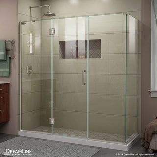DreamLine Unidoor-X 70 1/2 in. W x 30 3/8 in. D x 72 in. H Frameless Hinged Shower Enclosure - 30.38" x 70.5"