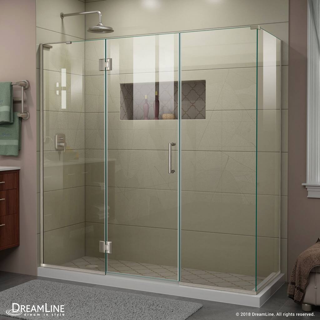 DreamLine Unidoor-X 70 1/2 in. W x 30 3/8 in. D x 72 in. H Frameless Hinged Shower Enclosure - 30.38" x 70.5"