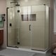 preview thumbnail 28 of 29, DreamLine Unidoor-X 70 in. W x 34 3/8 in. D x 72 in. H Frameless Hinged Shower Enclosure - 34.38" x 70" - 34.38" x 70" Satin Black Finish