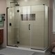 preview thumbnail 26 of 28, DreamLine Unidoor-X 69 1/2 in. W x 34 3/8 in. D x 72 in. H Frameless Hinged Shower Enclosure - 34.38" x 69.5" Satin Black Finish