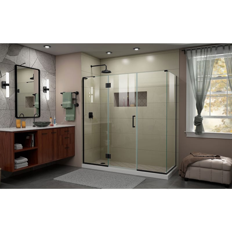 DreamLine Unidoor-X 69 1/2 in. W x 34 3/8 in. D x 72 in. H Frameless Hinged Shower Enclosure - 34.38" x 69.5"