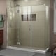 preview thumbnail 1 of 28, DreamLine Unidoor-X 69 1/2 in. W x 34 3/8 in. D x 72 in. H Frameless Hinged Shower Enclosure - 34.38" x 69.5"