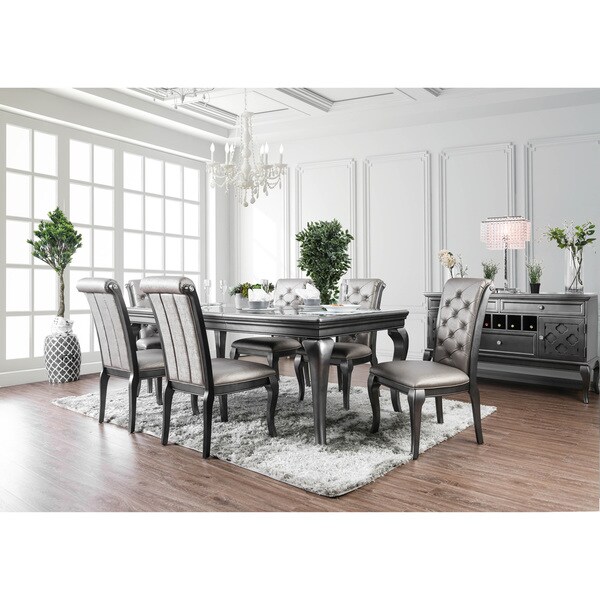 silver 7 piece dining set