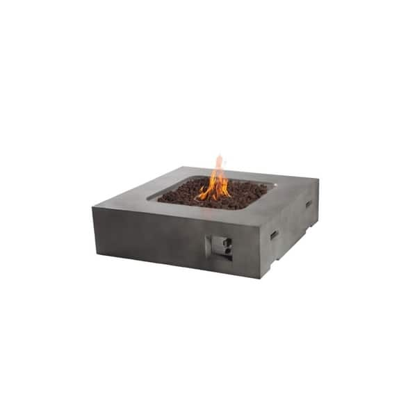 Shop Flint Square Concrete Firepit Free Shipping Today