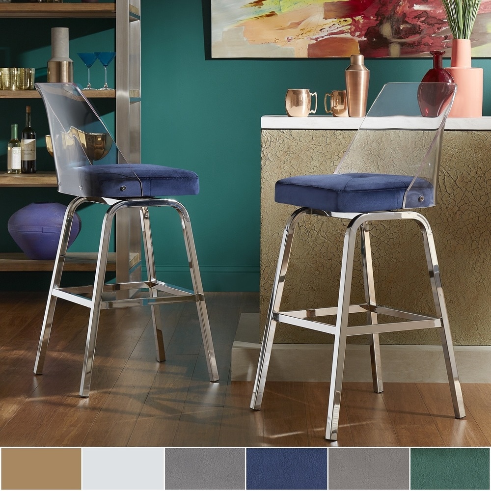 Velvet teal bar discount stools