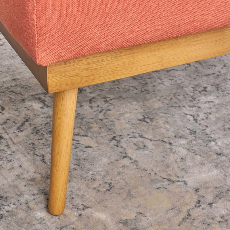 Elijah Mid Century Fabric Ottoman by Christopher Knight Home
