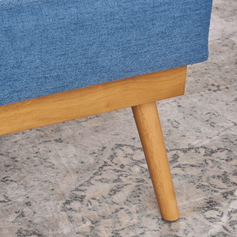 Elijah Mid Century Fabric Ottoman by Christopher Knight Home