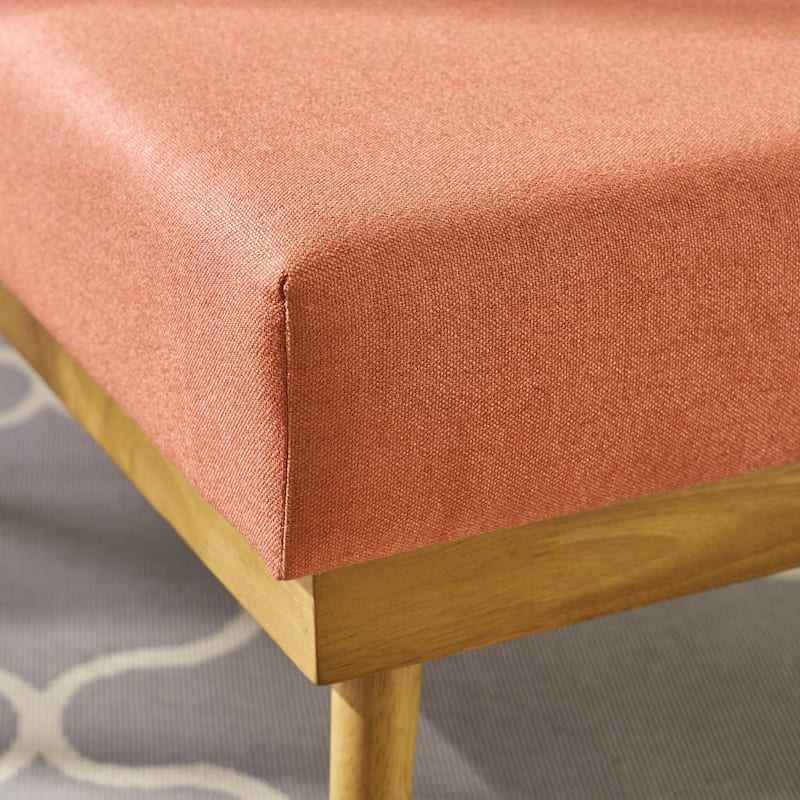 Elijah Mid Century Fabric Ottoman by Christopher Knight Home