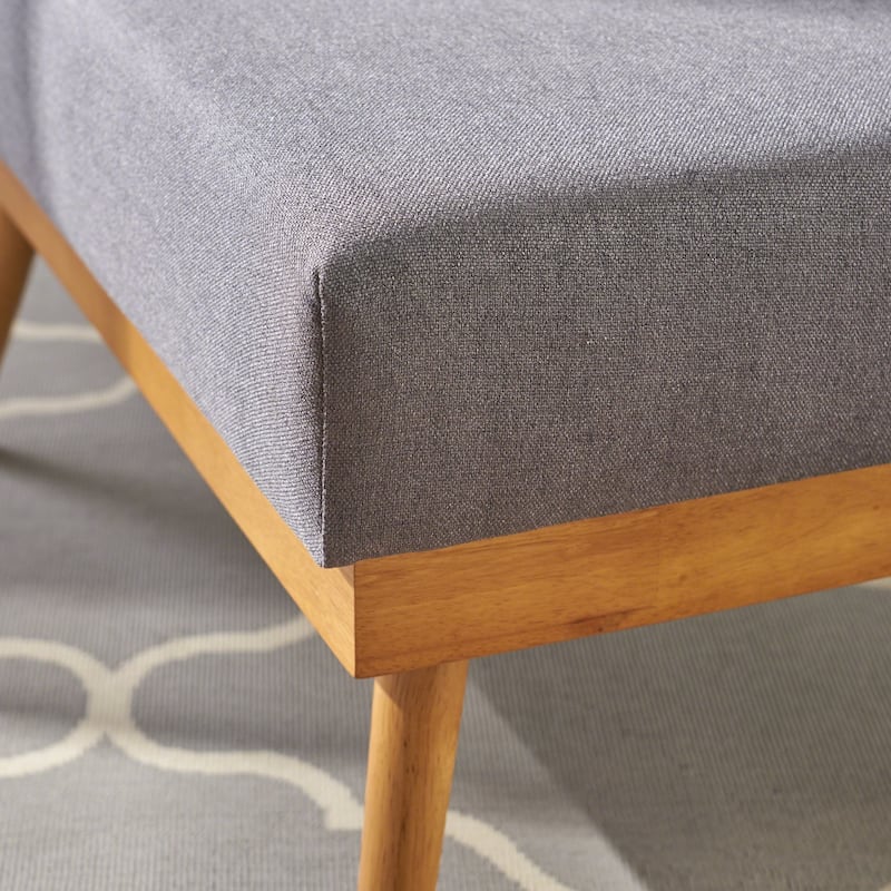 Elijah Mid Century Fabric Ottoman by Christopher Knight Home