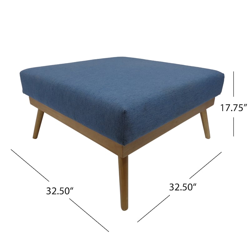 Elijah Mid Century Fabric Ottoman by Christopher Knight Home