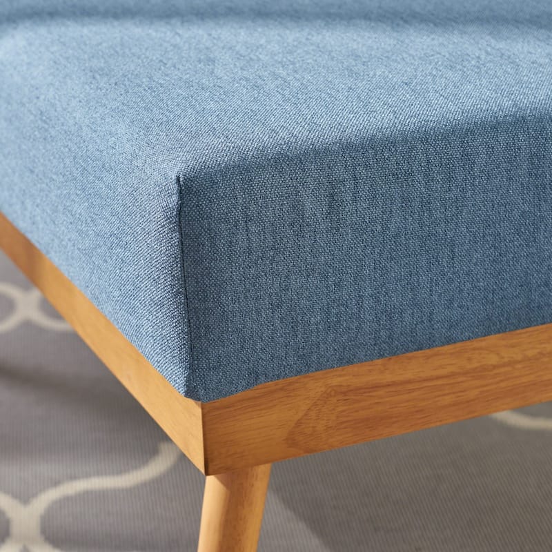 Elijah Mid Century Fabric Ottoman by Christopher Knight Home