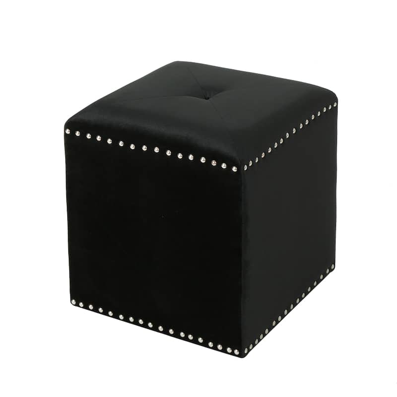 Brantly Glam Ottoman by Christopher Knight Home - Black