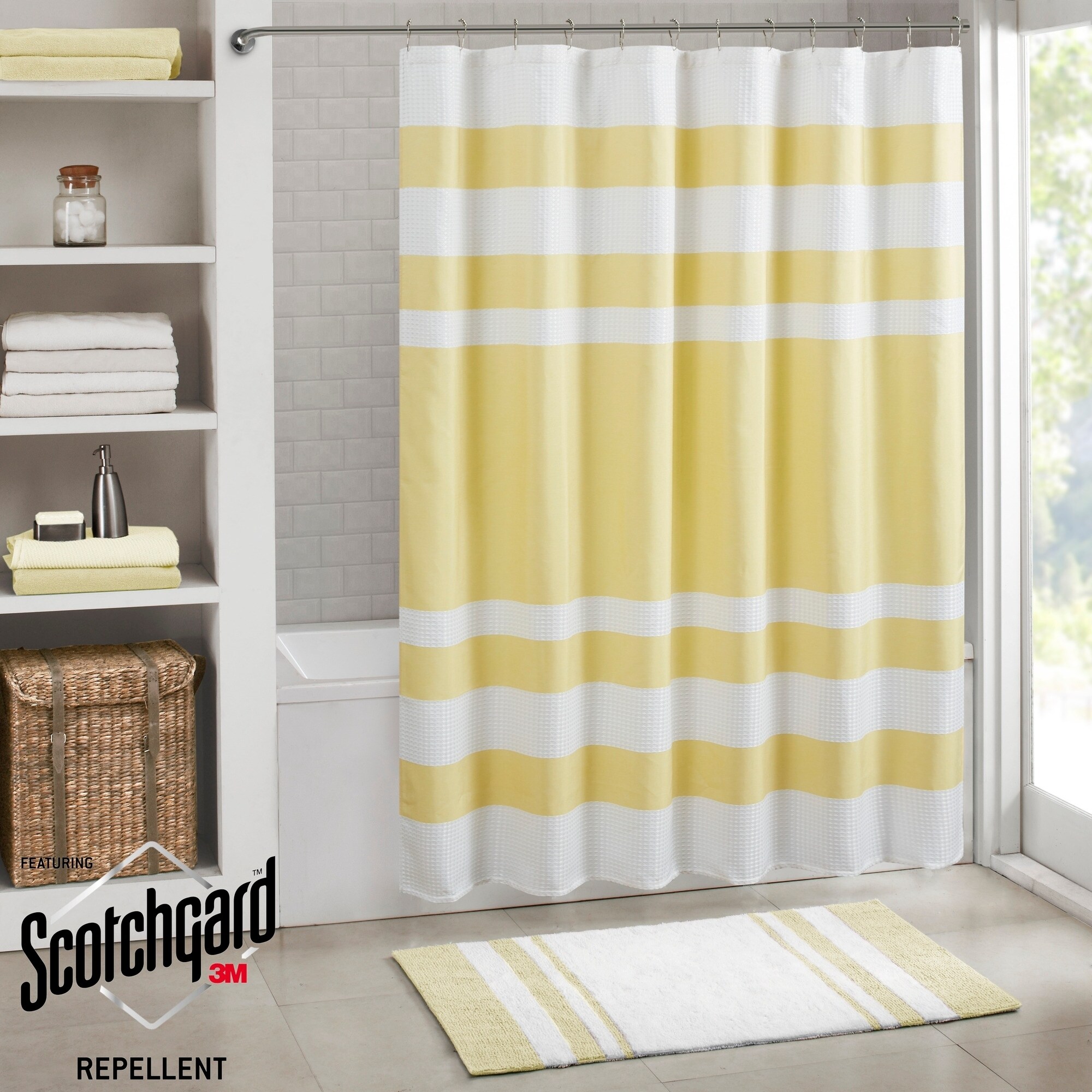 Shop Porch Den Niantic Shower Curtain With 3m Treatment Free