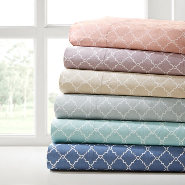 Porch & Den Denver Chevron Printed Fretwork Cotton Sheet Set