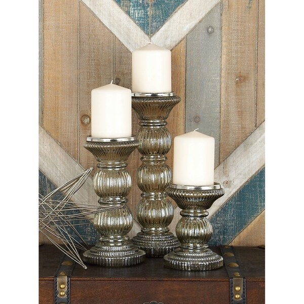 The Gray Barn Joyful Stream Unique Glass Candle Holder (Set of 3)