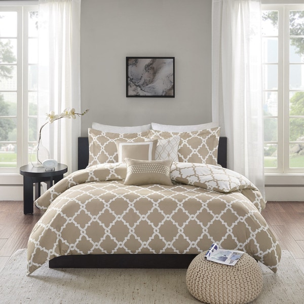 Madison Park Diablo Taupe Reversible Coverlet Set