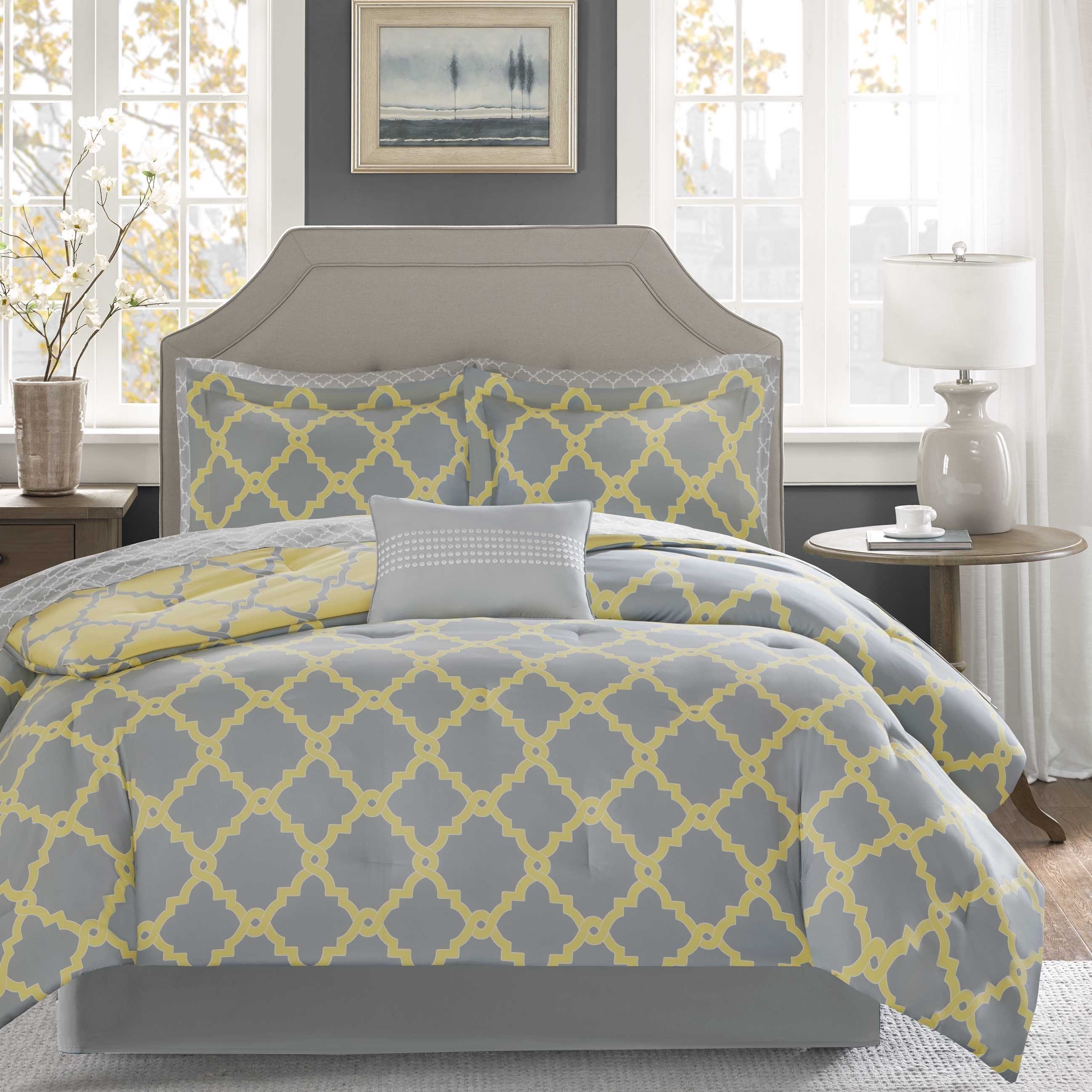 Shop Madison Park Essentials Concord Grey Yellow Reversible