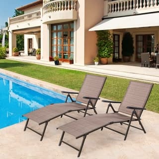 French Country Patio Furniture Find Great Outdoor Seating Dining Tan Outdoor Lounge Chair Set Of 2