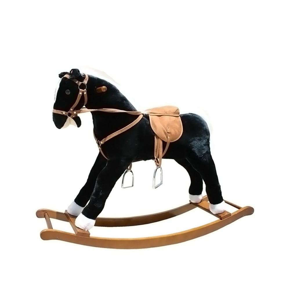 black rocking horse