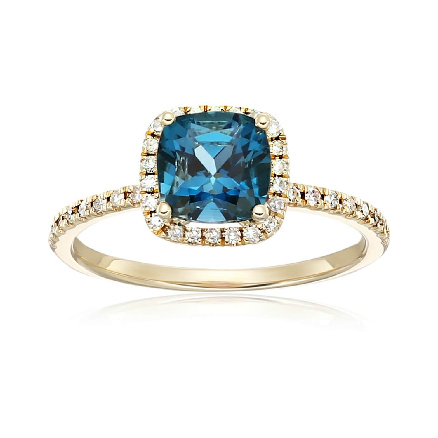 14k White Gold White Topaz Diamond Ring Size 7 Length Width 2