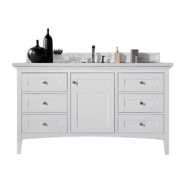 Palisades 60" Single Vanity, Bright White