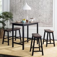 Safavieh Haley Black/ Brown 4-piece Pub Set - 24" x 44" x 36"