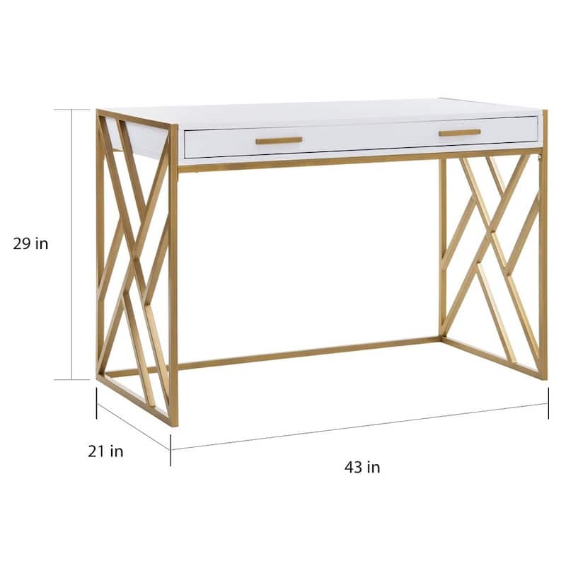 SAFAVIEH Elaine Modern Dual-tone 1-drawer Desk
