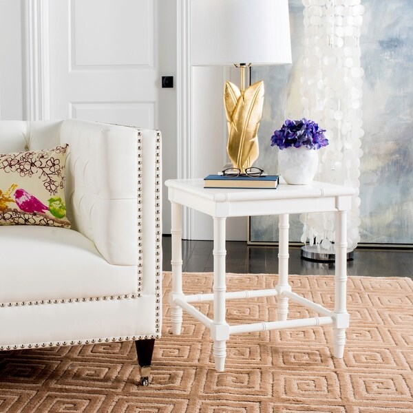 Safavieh Liviah White Accent Table - 19.5" x 19.5" x 22"