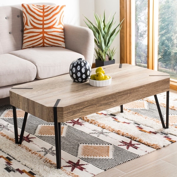 Safavieh Liann Multi/ Brown Coffee Table - 43.3" x 23.6" x 15.7"