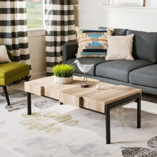 Safavieh Alexander Multi/ Brown Coffee Table - 43.3" x 23.6" x 15.7"