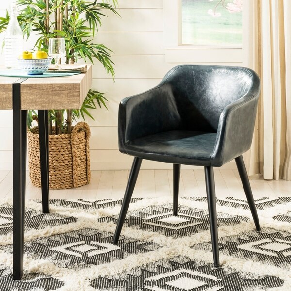 Safavieh Adalena Dark Grey/ Black Accent Chair